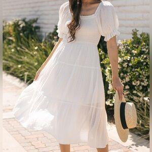 Morning Lavender Boutique Mittoshop Madison Dotted Midi Dress
3XL / Ivory